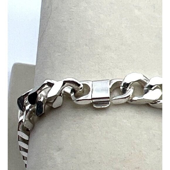 Silver Tone Cuban Link Bracelet - Shine Bright Like Your Future - Picture 5 of 7